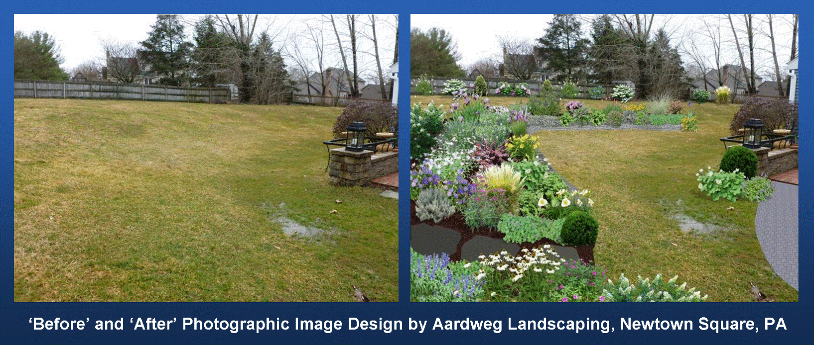 ‘Before’ and ‘After’ Photographic Image Design by Aardweg Landscaping, Newtown Square, PA 3 - Copy