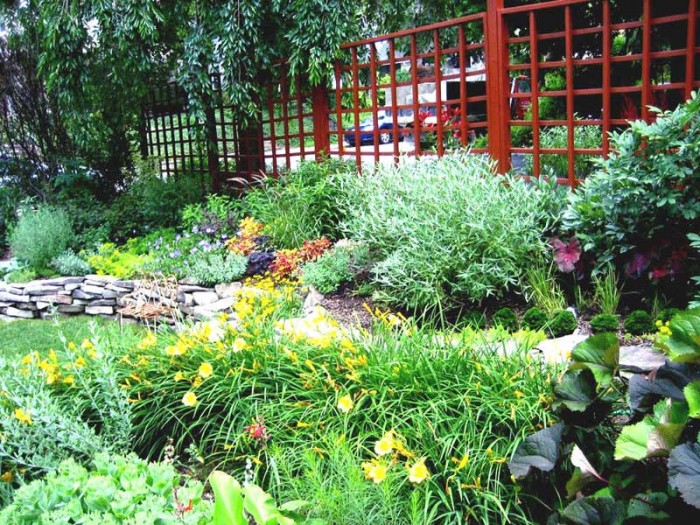 Colorful Japanese-inspired garden