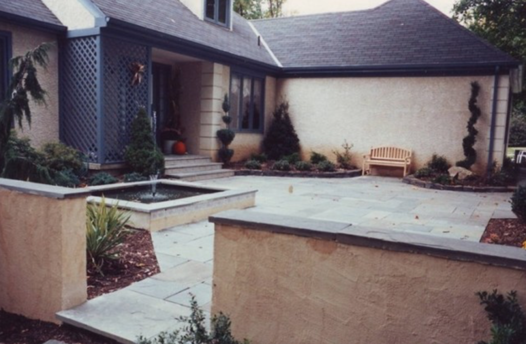 Front Porch with Water Feature