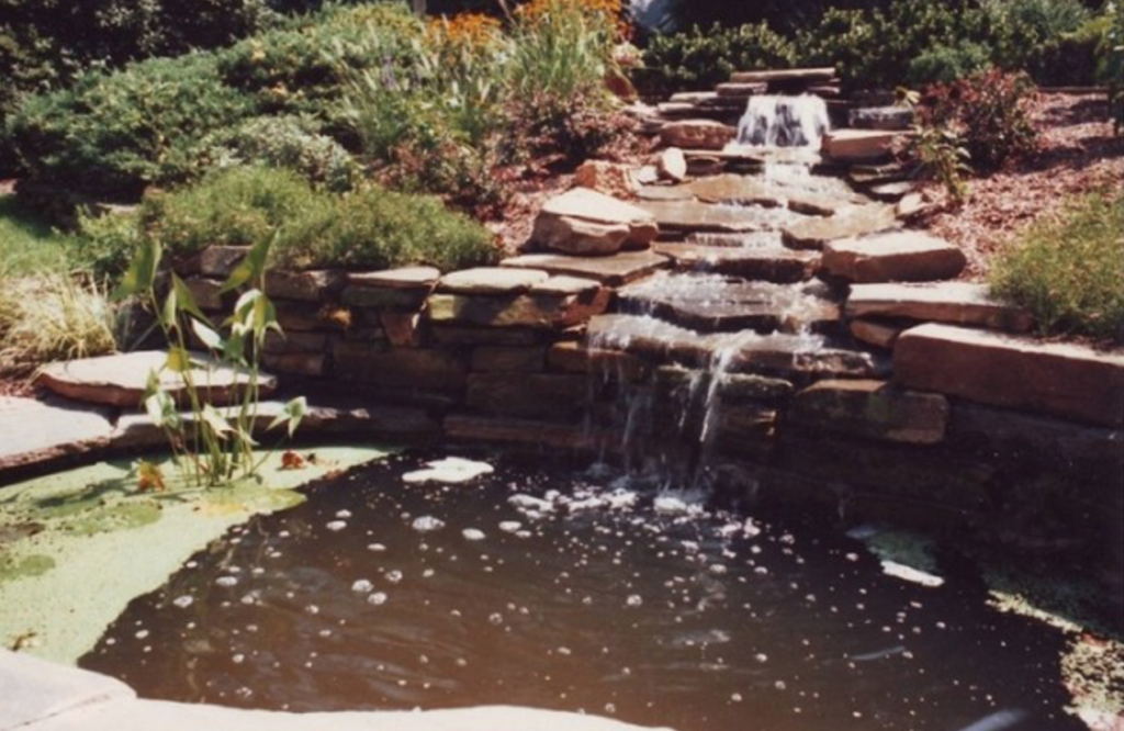 Landscaped waterfall