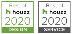 2020 Houzz awards - Best in Design and Best in Customer Service for Aardweg Landscaping